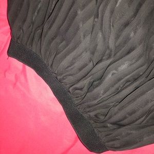 Black silky skirt